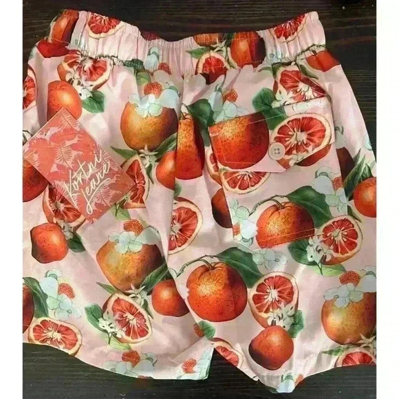 Kortni Jeane Boys Swim Trunks 10/11 Orange & Pink - Picture 2 of 3